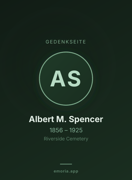 Gedenkportrait von Albert M. Spencer