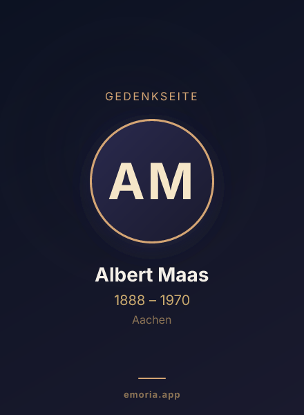 Gedenkportrait von Albert Maas