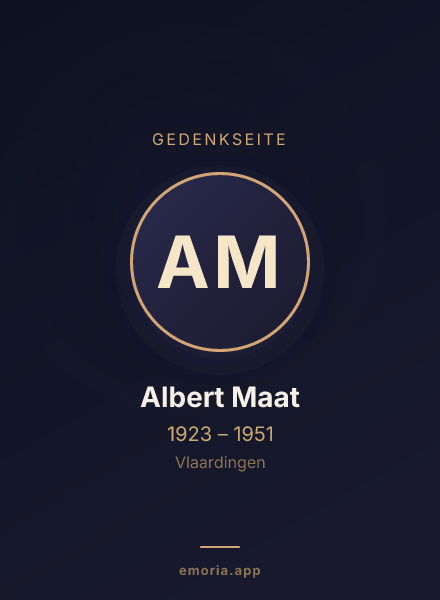 Gedenkportrait von Albert Maat