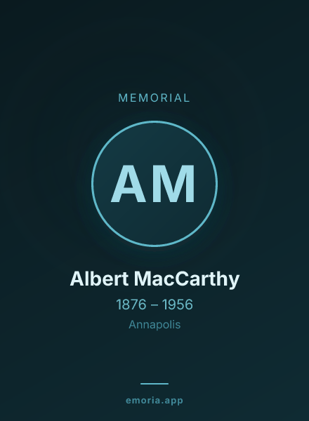 Memorial portrait of Albert MacCarthy