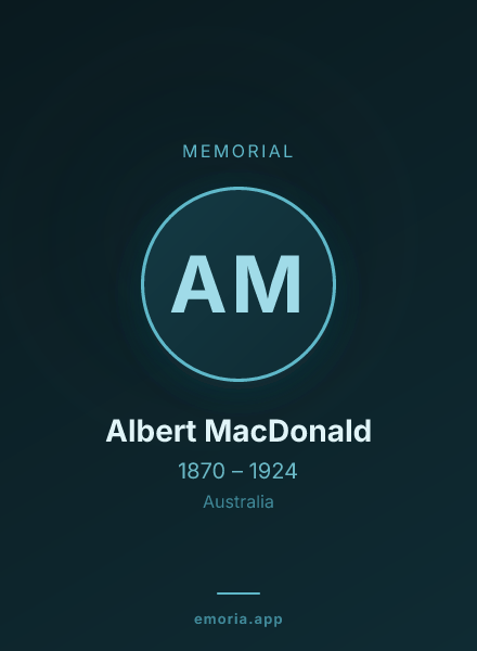 Memorial portrait of Albert MacDonald