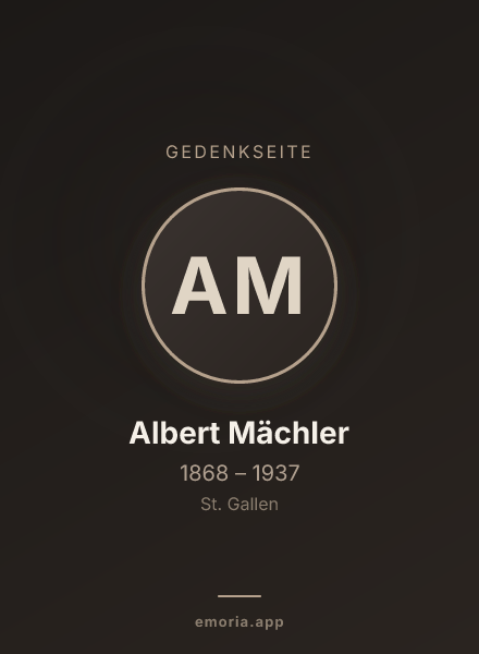 Gedenkportrait von Albert Mächler