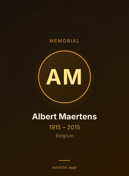Memorial portrait of Albert Maertens