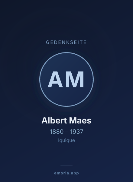 Gedenkportrait von Albert Maes
