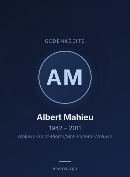 Gedenkportrait von Albert Mahieu