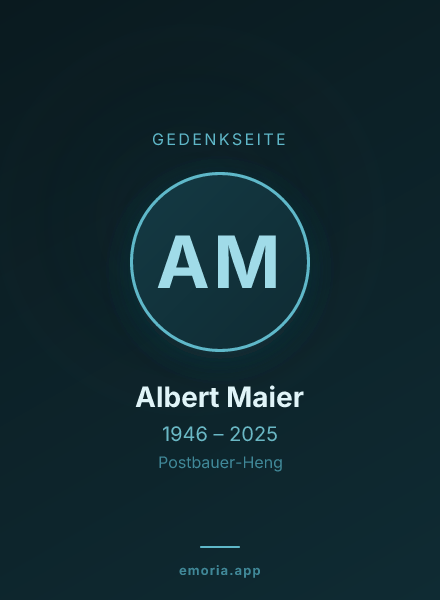 Gedenkportrait von Albert Maier