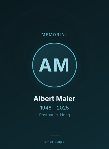 Memorial portrait of Albert Maier