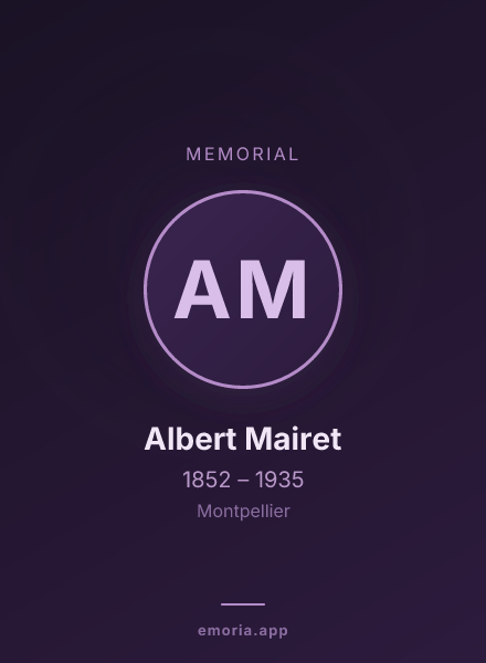 Memorial portrait of Albert Mairet