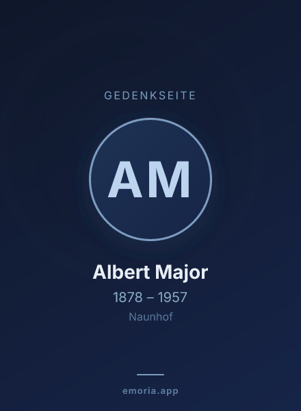 Gedenkportrait von Albert Major