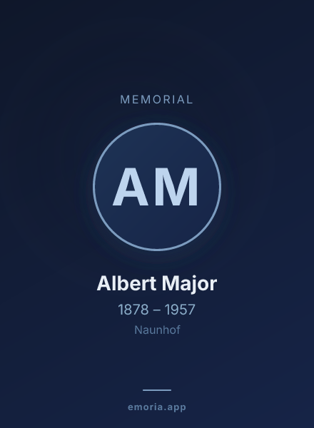 Memorial portrait of Albert Major