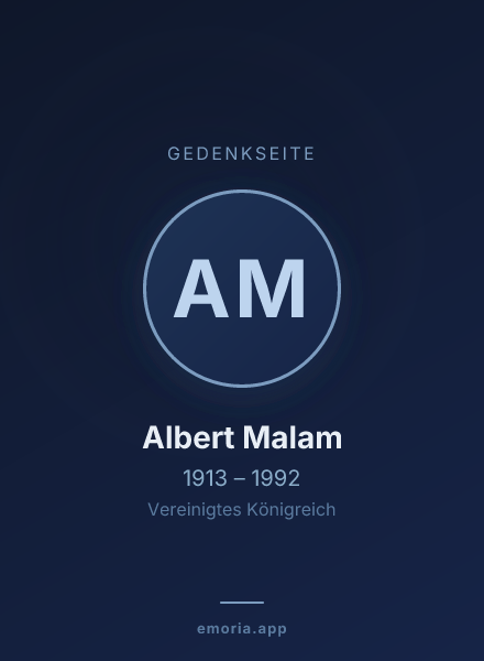 Gedenkportrait von Albert Malam