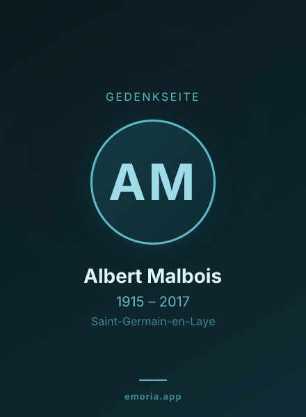 Gedenkportrait von Albert Malbois