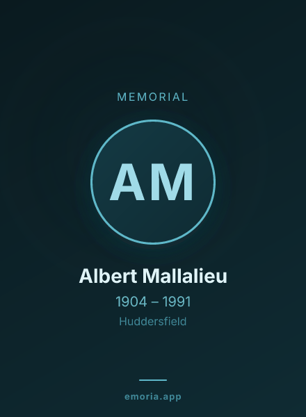 Memorial portrait of Albert Mallalieu