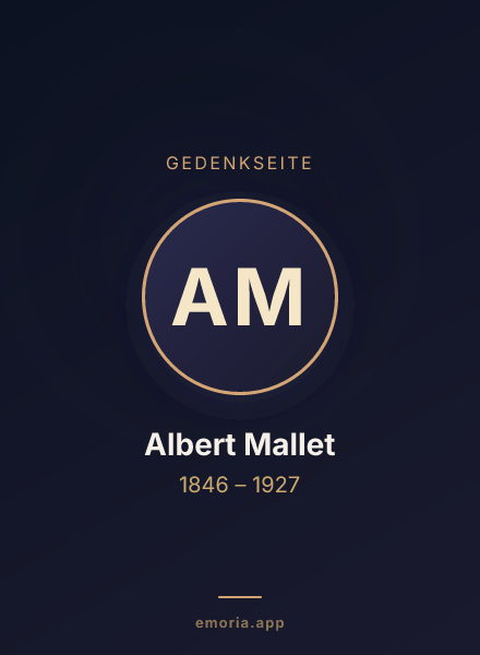 Gedenkportrait von Albert Mallet
