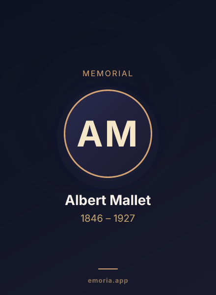 Memorial portrait of Albert Mallet
