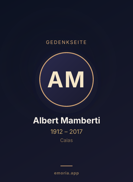 Gedenkportrait von Albert Mamberti