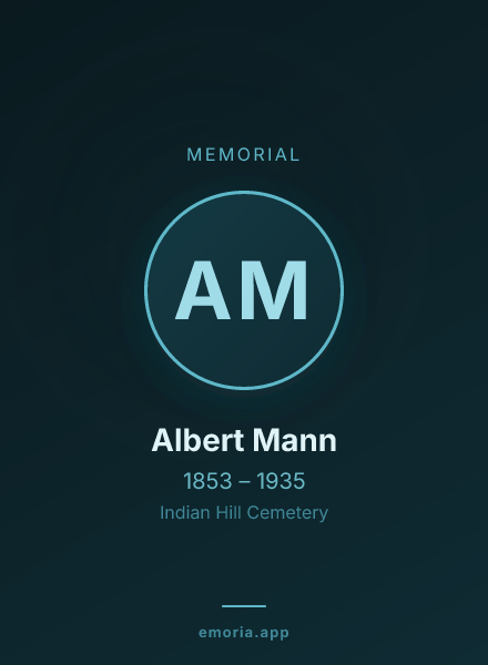 Memorial portrait of Albert Mann