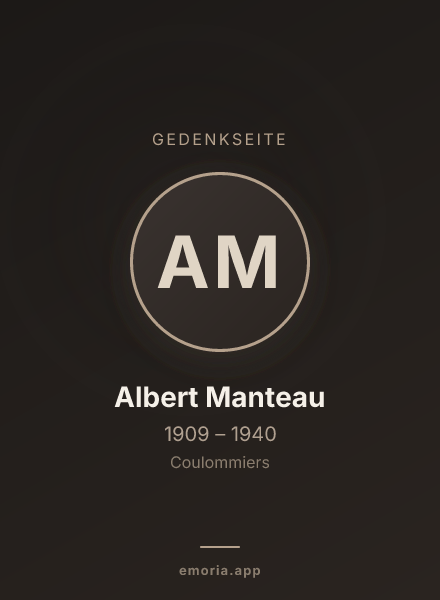 Gedenkportrait von Albert Manteau