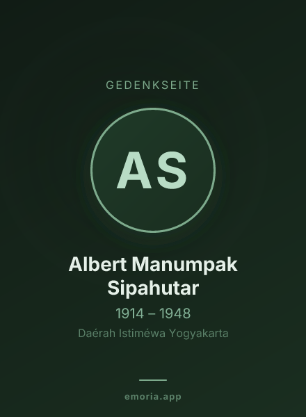 Gedenkportrait von Albert Manumpak Sipahutar