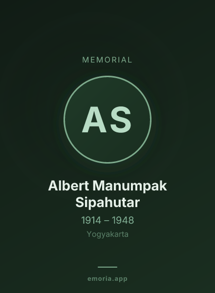Memorial portrait of Albert Manumpak Sipahutar