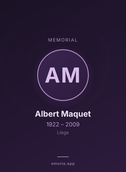 Memorial portrait of Albert Maquet
