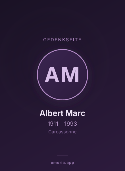 Gedenkportrait von Albert Marc