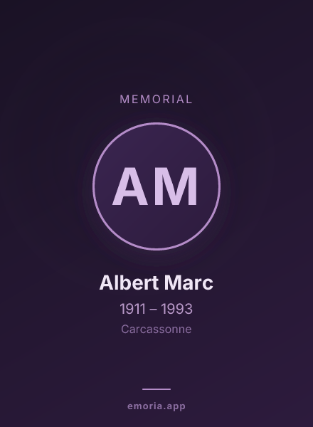 Memorial portrait of Albert Marc