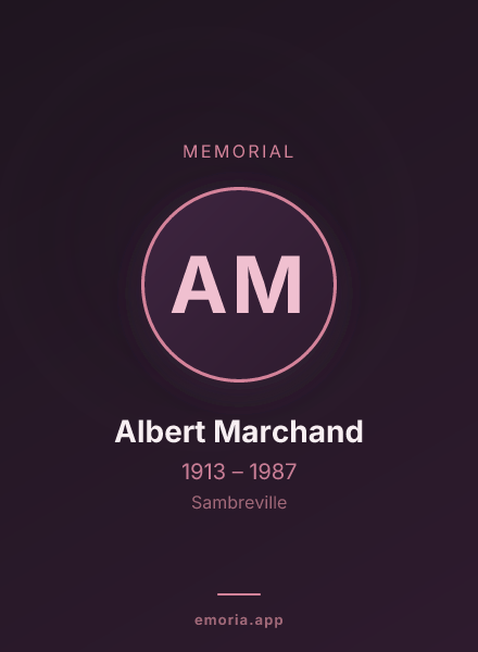 Memorial portrait of Albert Marchand