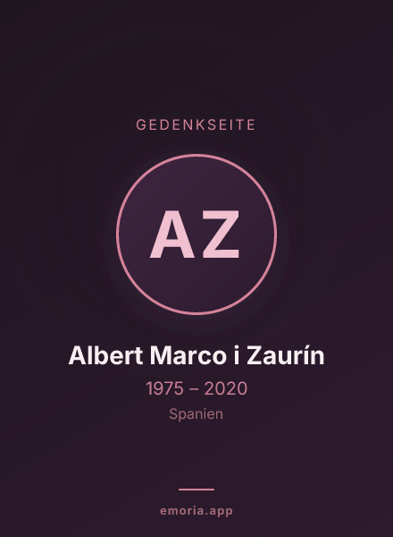 Gedenkportrait von Albert Marco i Zaurín