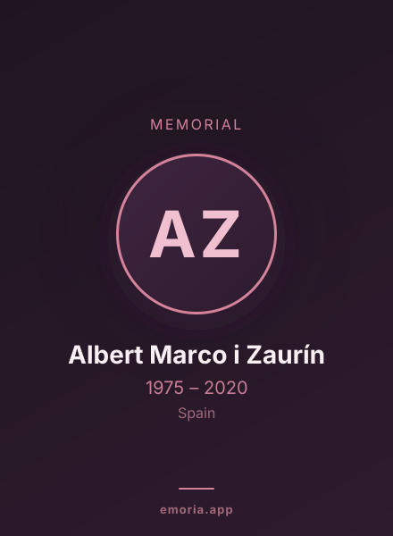 Memorial portrait of Albert Marco i Zaurín