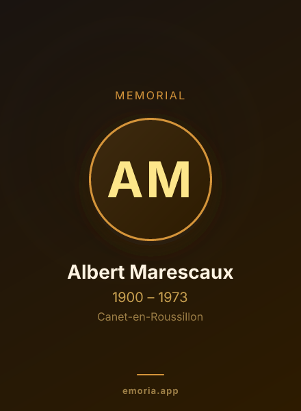 Memorial portrait of Albert Marescaux