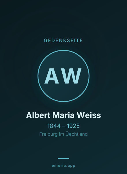 Gedenkportrait von Albert Maria Weiss