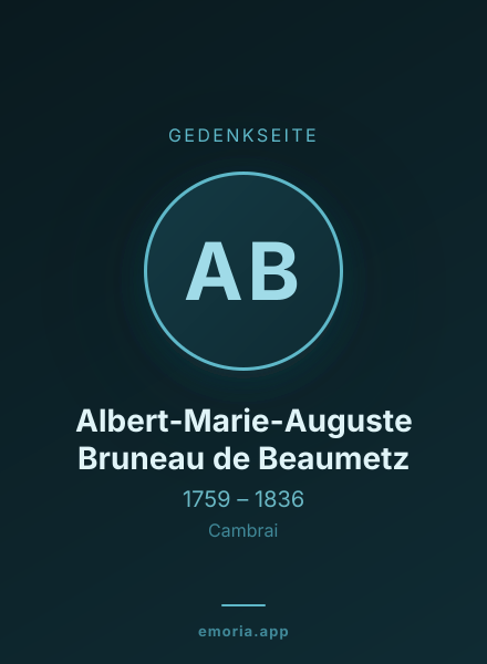 Gedenkportrait von Albert-Marie-Auguste Bruneau de Beaumetz
