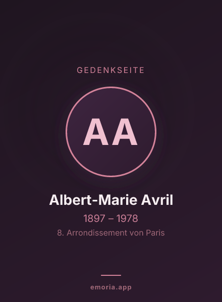 Gedenkportrait von Albert-Marie Avril