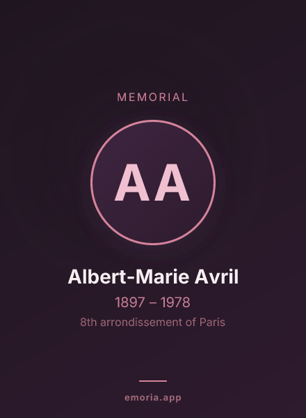 Memorial portrait of Albert-Marie Avril