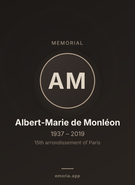 Memorial portrait of Albert-Marie de Monléon