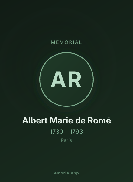 Memorial portrait of Albert Marie de Romé
