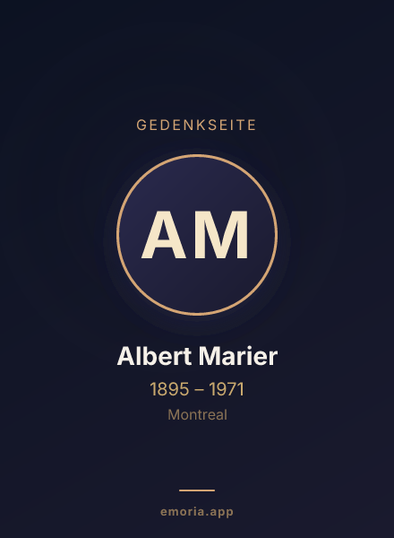 Gedenkportrait von Albert Marier