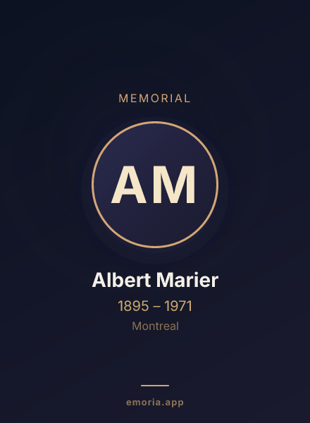 Memorial portrait of Albert Marier