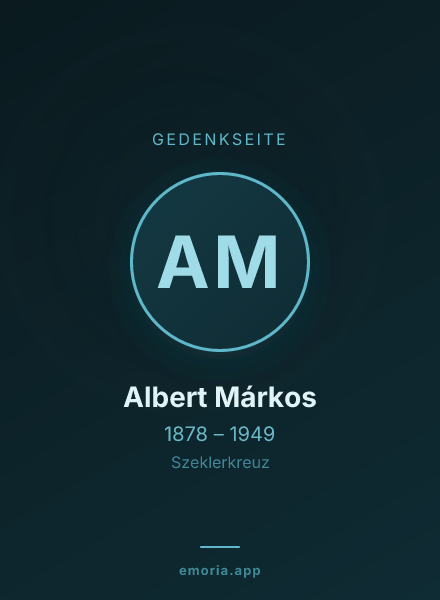 Gedenkportrait von Albert Márkos