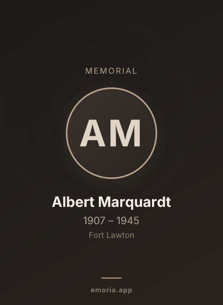 Memorial portrait of Albert Marquardt