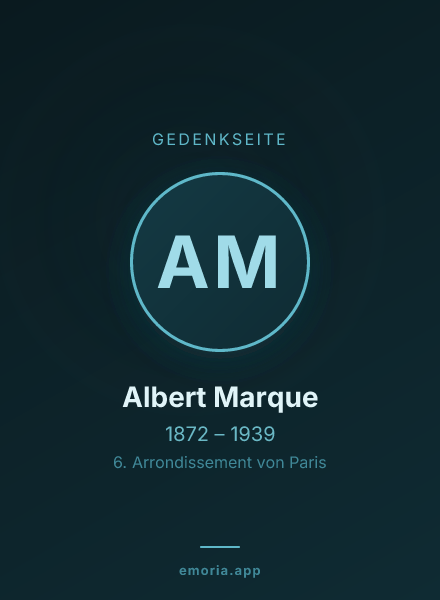 Gedenkportrait von Albert Marque