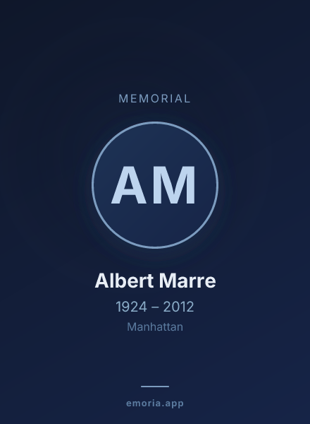 Memorial portrait of Albert Marre