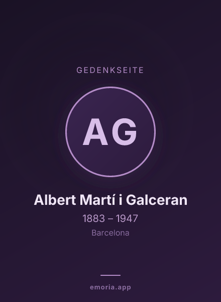Gedenkportrait von Albert Martí i Galceran