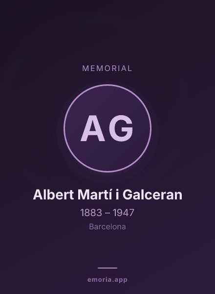 Memorial portrait of Albert Martí i Galceran