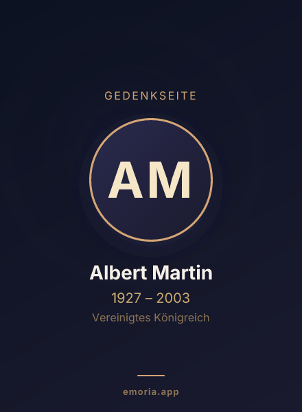 Gedenkportrait von Albert Martin