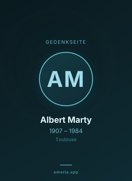 Gedenkportrait von Albert Marty