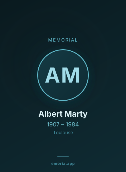 Memorial portrait of Albert Marty