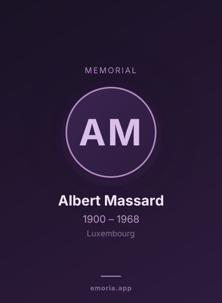 Memorial portrait of Albert Massard