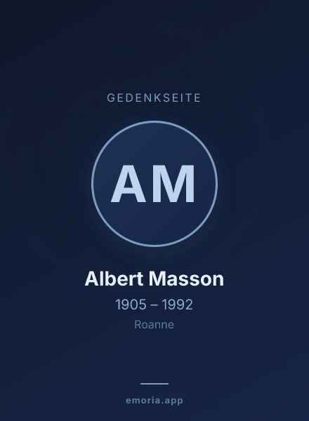 Gedenkportrait von Albert Masson